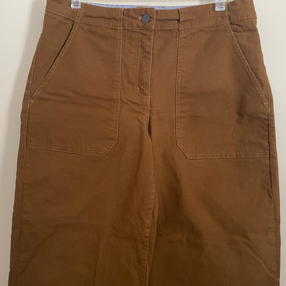 Elegant Wide Leg Tan Pants - Picture 6 of 11